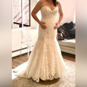 NWT Maggie Sottero Rosamund Fit & Flare Lace Wedding Dress Size 14 Unaltered